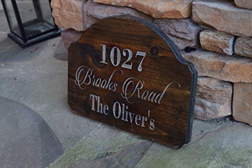 Address Sign - Address Plaque - Rustic Home Decor - Personalized Gift - Outdoor Address Sign - Family Established Sign - Engraved Address