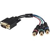 StarTech.com 6-Inch HD15 to Component RCA Breakout Cable Adapter - M/F (HD15CPNTMF)