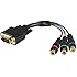 StarTech.com 6-Inch HD15 to Component RCA Breakout Cable Adapter - M/F (HD15CPNTMF)