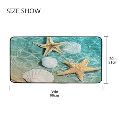 Doormat Area Rug Starfish Seashell On Beach for Bedroom Front Door Kitchen Indoors Home Decors 41YdML3ZifL. SS400