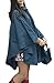 QZUnique Women's Waterproof Packable Batwing-sleeved Raincoat Rain Poncho Jacket Coat Hooded for Adults with Pockets