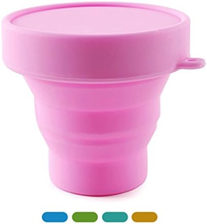 Meeeno Collapsible Silicone Cup for Sterilizing and Storing Menstrual Cup, Reusable and Foldable for Camping Hiking Travel and Outdoors