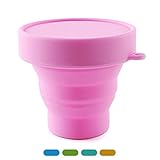 Collapsible Silicone Cup for Menstrual Cup Sterilizing, Reusable Food-Grade Silicone Cup for Camping Hiking Traveling