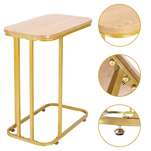 Side Tables Living Room C Shaped End Table TV Tray Table Narrow Side Table Bedroom Small Side Table for Small Spaces （19 * 11 * 22 Inch ）