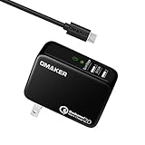 Omaker Quick Charge 2.0 Dual USB Ports Portable Wall Charger for Samsung Galaxy S6, S6 Edge and More