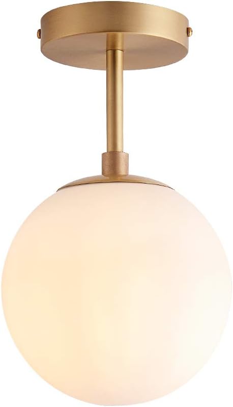 Tuls Lighting Tuls 63446 Modern Glass Ceiling Light Round Golden