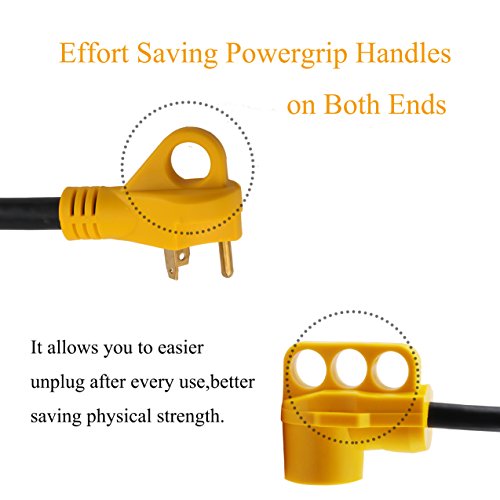 Epicord EP-RV-30M50F6 Dogbone RV Power Adapter/RV Electrical Power Cord with Handle