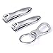 Nail Clippers Key Chain Set- Sturdy & Elegant Set of 2 Stainless Steel Fingernail Clippers +1 Keychain, Sharp and Durable, Great Gift for Women, Men, and Family primary