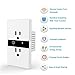 Woocon Smart Outlet that Work With Alexa, Wifi Remote Control In-Wall Socket with Timing Function, No hub Required,Compatible With Echo Dot/Tab/Plus and Google Home