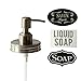 Milkweed Farms Premium Anti Rust Stainless Steel Mason Jar Soap Dispenser Lid with Waterproof Labels
