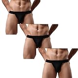 Avidlove Men Underwear Sexy Hollow Out Jock Strap Thongs 3-Pack Polyamide Briefs