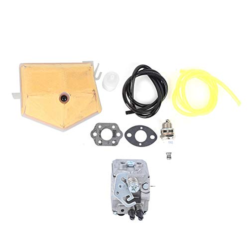 Carburettor Replacement Kit Fit Aluminium Die Casting Gasket Kit Fit with Air Filter Adjusting Tool for 51 50 55 Chainsaw Part Accessory