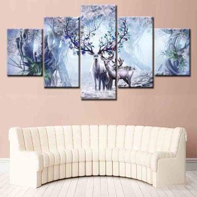 Tkfy Abstracto Lienzo Pared Arte Moderno Y Simple Rana Bosque