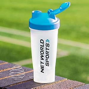 FORZA 700ml Protein Shaker Bottle – BPA Free Sports Drink Shaker Bottle with Non-Leak Cap (Blue, Pack of 1)
