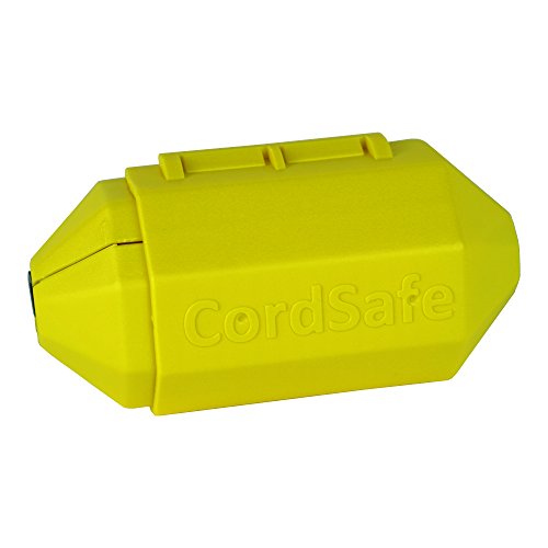 Cordsafe Extension Cord Connector with Water-Resistant Seal (Yellow 3-Pack) for Cord Management
