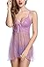 Avidlove Women Lace Babydoll Lingerie Mesh Chemise Nightie V-Neck Sleepwear S-XXL