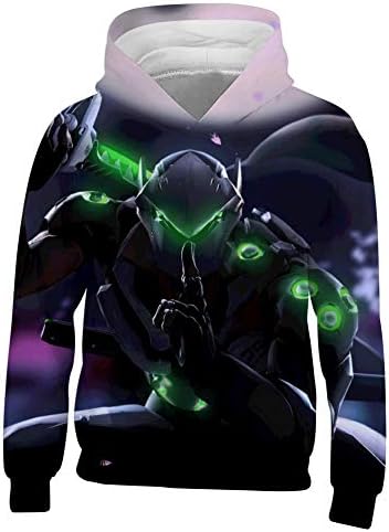 VSHFGC Kids/Youth Over-Watch Gen-ji Hooded Sweatshirt Fleece Pullover Hoodie
