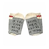 Bepo Unisex IF You Can Read This Please Bring Me Some Wine Socks Pink (White Wine)