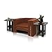 Furinno Simple Design End Table, 2-Pack, Espresso