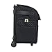 Everything Mary Black Stamped Rolling Sewing Machine Tote - Sewing Machine Case Fits Most Standard Brother & Singer Sewing Machines