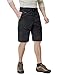 CQR Men's Hiking Cargo Shorts, Quick Dry Stretch Tactical Outdoor Shorts, Lightweight Camping Golf Shorts with Multi Pockets, Ripstop Cargo Black, 34