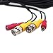 Pre-Made Security Camera Video CCTV BNC Power Cable rg59 Siamese Cable 10 ft Black