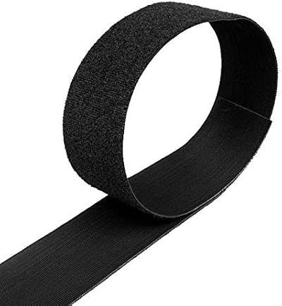 Velcro Brand ONE-WRAP Strapping Black 25mm Width 1 Meter Reusable Hook Loop