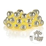 S&G Waterproof Wrought Iron Ball 30 LED Battery Operated Fairy String Lights, 21-Feet (6.5 Meters) - Warm White Bulbs