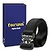 FAIRWIN Tactical Belt, Military Style Webbing Riggers Web Belt Heavy-Duty Quick-Release Metal Buckle (Black, L - Waist 42