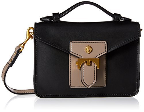 Anne Klein Serena Small Top Handle, Black/Off White/Medium Grey