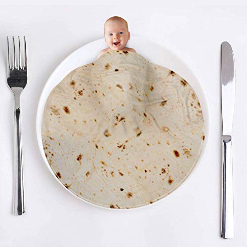 HahaGo Burrito Deken Tortilla Strandlaken Tapijt Tapijt Picknickdekens Zacht & Pluche Mantel voor Kantoor Thuis… - Image 3