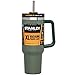 Stanley Adventure Reusable Vacuum Quencher Tumbler with Straw, Leak Proof Lid, Insulated Cup, Maintains Heat for 5.5 Hours, Cold for 9 Hours, and Ice for 40 Hours - 40oz