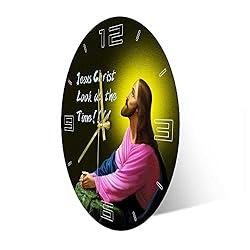 Geek Alerts 12inch Silent Wall Clock, Jesus Christ