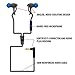 GOgroove AudiOHM HDX Noise Isolating Wired Earbuds with Microphone - Premium Headphones with Ergonomic Angled Design, 3mm Thick Reinforced Cable, Fortified Y-Connector, and EVA Carrying Case (Blue)