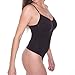 N-Fini Women's Lycra Cami Bodysuit Shapewear Wire Free Bra Thong Bottom Panty