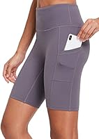 BALEAF Women's 8" /5" /2" High Waist Workout Biker Yoga Running Compression Exercise Shorts Side Pockets (Regular/Plus Size)