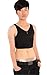 LesBinders Women Lesbian Tomboy Elastic Band Zip Up Chest Binder Tank Top Black