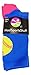 MadSportsStuff Softball Logo Crew Socks (Electric Blue/Neon Pink, Small)