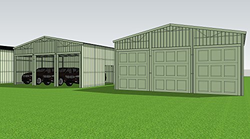 Weizhengheng Wzh Three Car Metal Garage Carport Building Kit Size