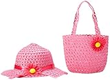 Girls Tea Party Hat and Purse Dress Up Set - Fuchsia