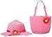 Girls Tea Party Hat and Purse Dress Up Set - Fuchsia