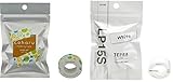 KING JIM Smile dot and White, set of two, coharu masking tape; for label printer TEPRA Lite