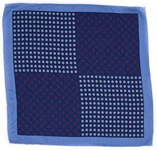geometric and paisley navy light blue