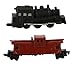 Safari Ltd Steam Train TOOB With 10 Connectable Hand Painted Figurines, Including Steam Engine, Log Car, (2) Passenger Cars, (3) Box Cars, a Caboose, Water Tower and Train Station.