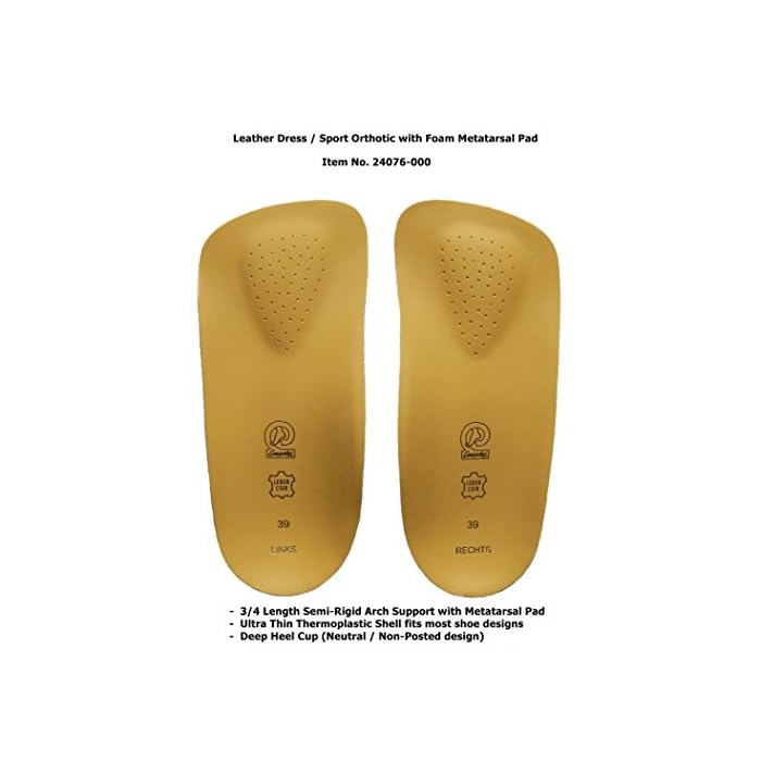 Buy Emsold Ultra Thin Orthotic with Metatarsal Pad and Deep Heel Cup