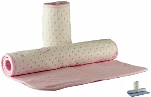 Aranev Waterproof Soft Bamboo and Cotton Changing Table Pad - 14-by-26-Inch - Pack of 2 - Pink
