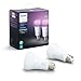 Philips Hue White and Color Ambiance 2-Pack A19 LED Smart Bulb, Bluetooth & Zigbee compatible (Hue Hub Optional), Works with Alexa & Google Assistant - A Certified for Humans Device primary