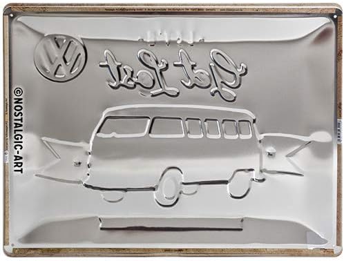 Nostalgic-Art Retro Tin Sign - Volkswagen Bulli T1 - Let's Get Lost - VW Bus gift idea, Metal Plaque, 30 x 40 cm - Image 3