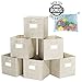 ClosetMate Foldable Cube Storage Bins - 6 Pack - Organizer- With Label Holder for Better Organization - Fabric Cubes Are Collapsible Great Organizer for Shelf, Closet or Storage