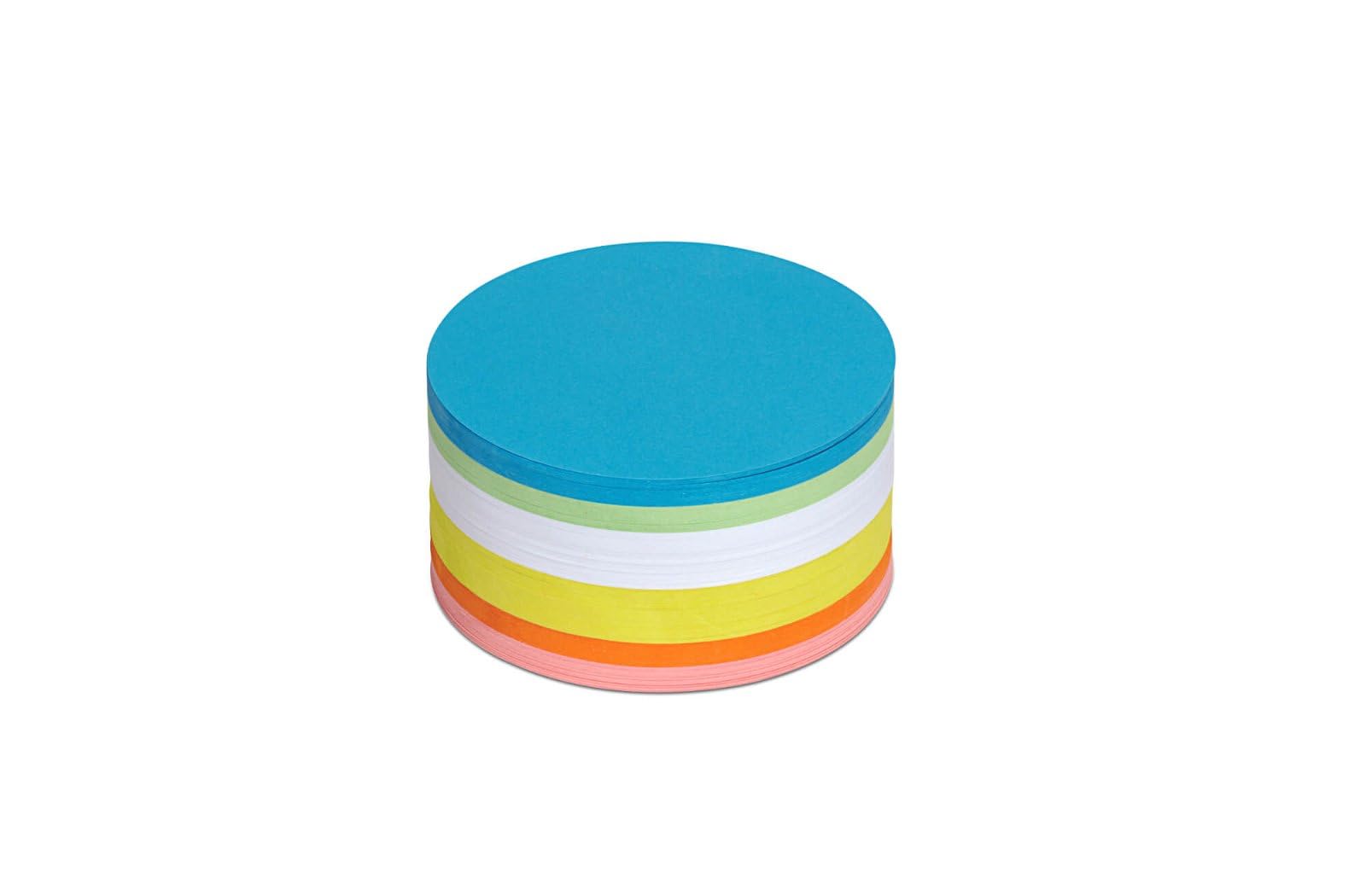 Maul Moderation Cards Circle, 95 mm, 150 g/m² Paper, Usable On Both Sides, Assorted Colours, 250 Pieces